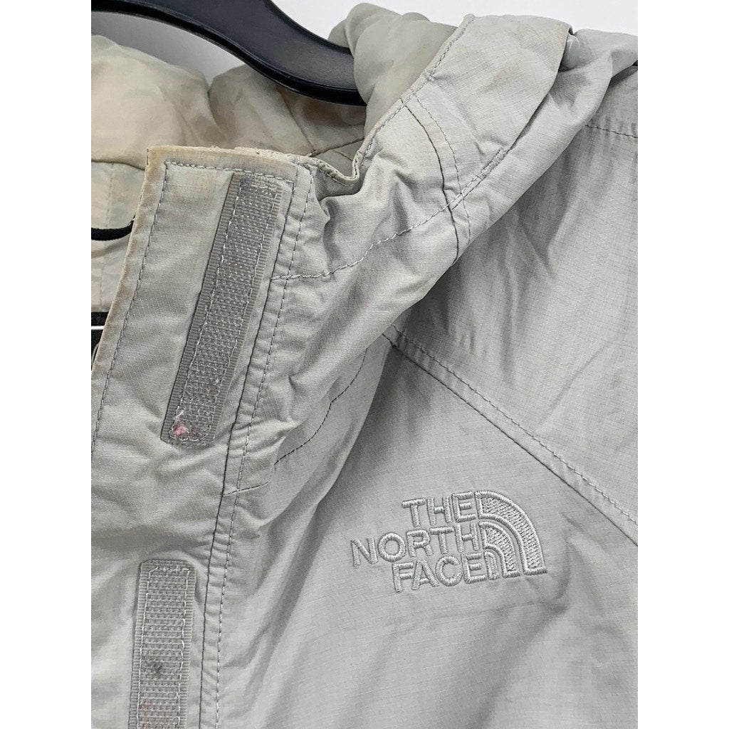 THE NORTH FACE Women's Gray Double Closure Long Sleeve Hooded Trench Coat SZ M