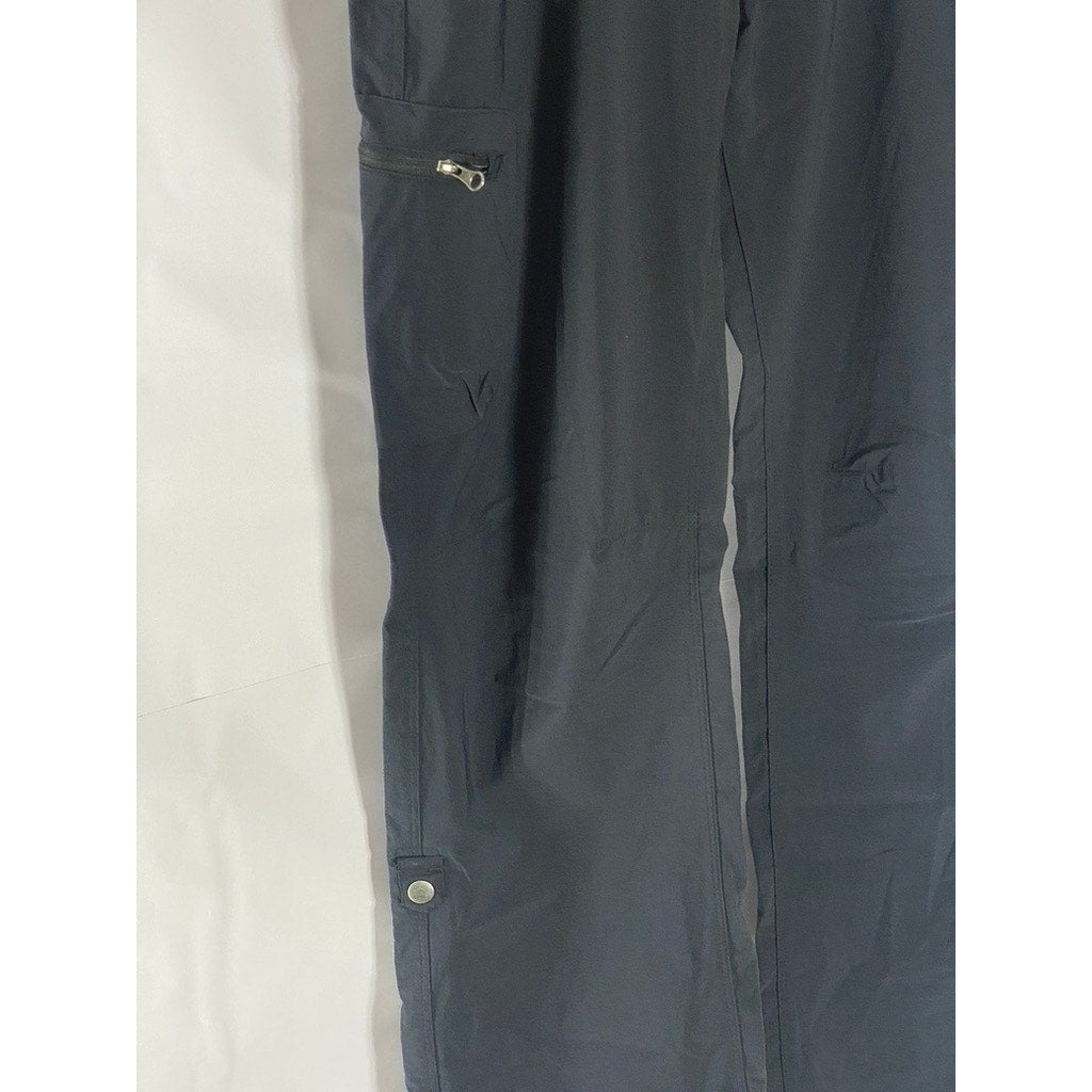 PACIFIC TRAIL Women's Solid Black Roll-Tab Hem Outdoor Lightweight Pant SZ M
