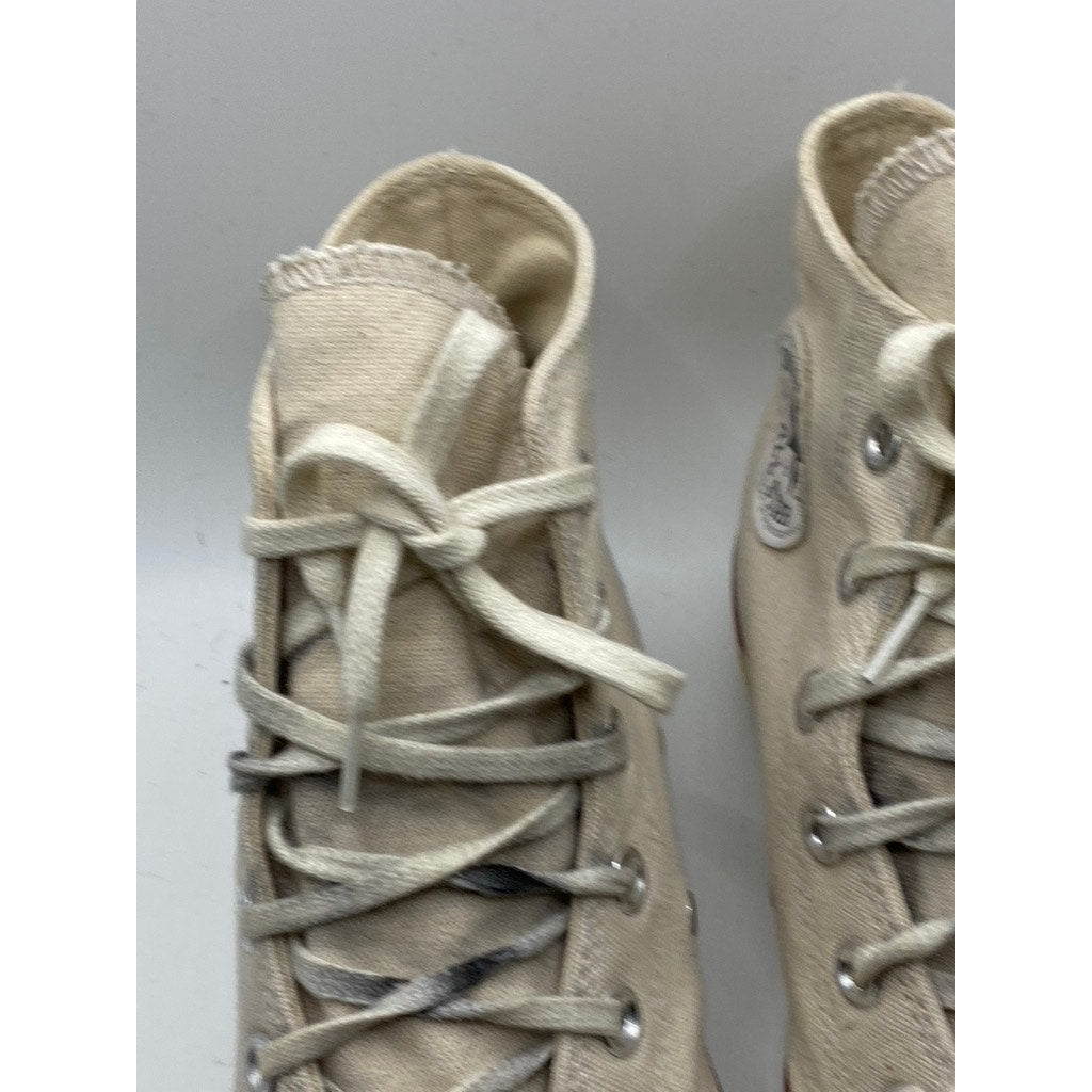 CONVERSE Unisex Adult Beige Chuck 70 Canvas All-Star Hi-Top Sneakers SZ M6/W8