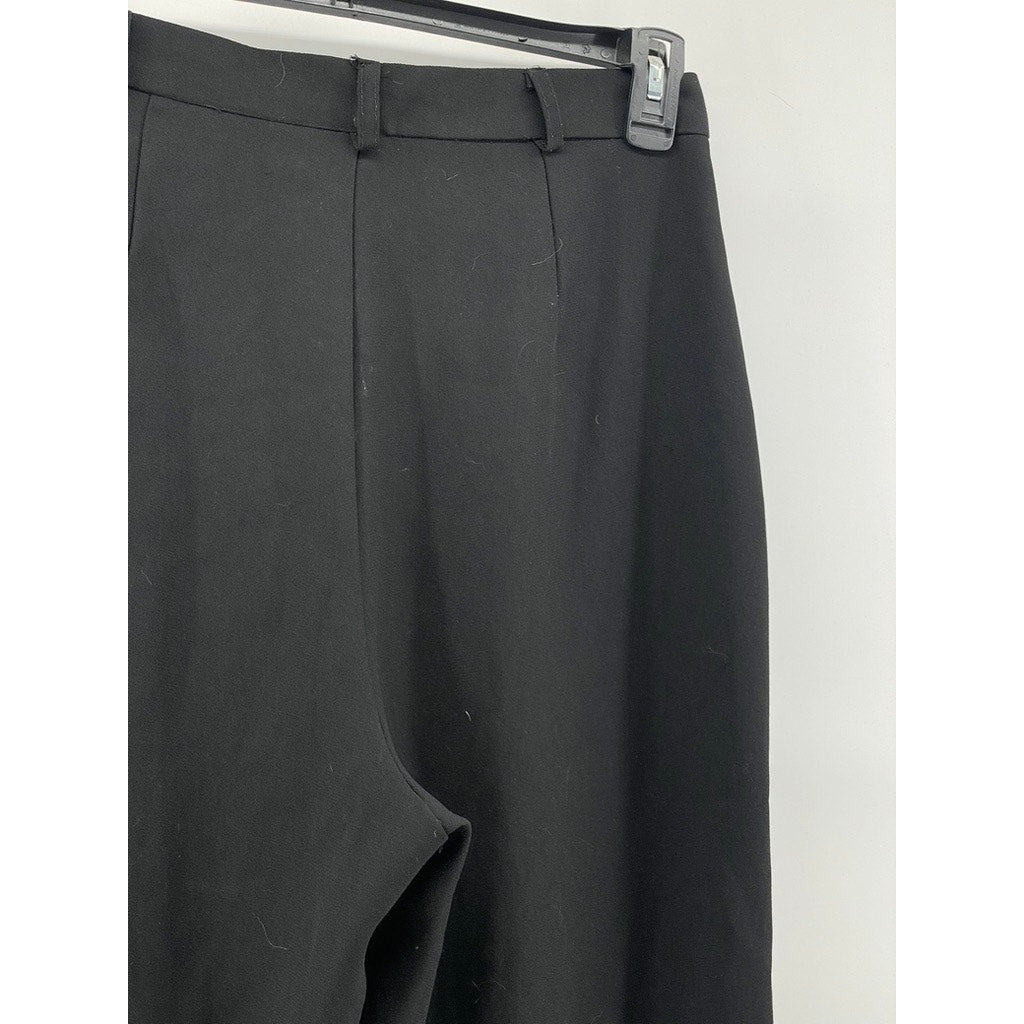 JONATHAN LOGAN Women's Vintage Black Solid Regular-Fit Straight-Leg Pant SZ 14