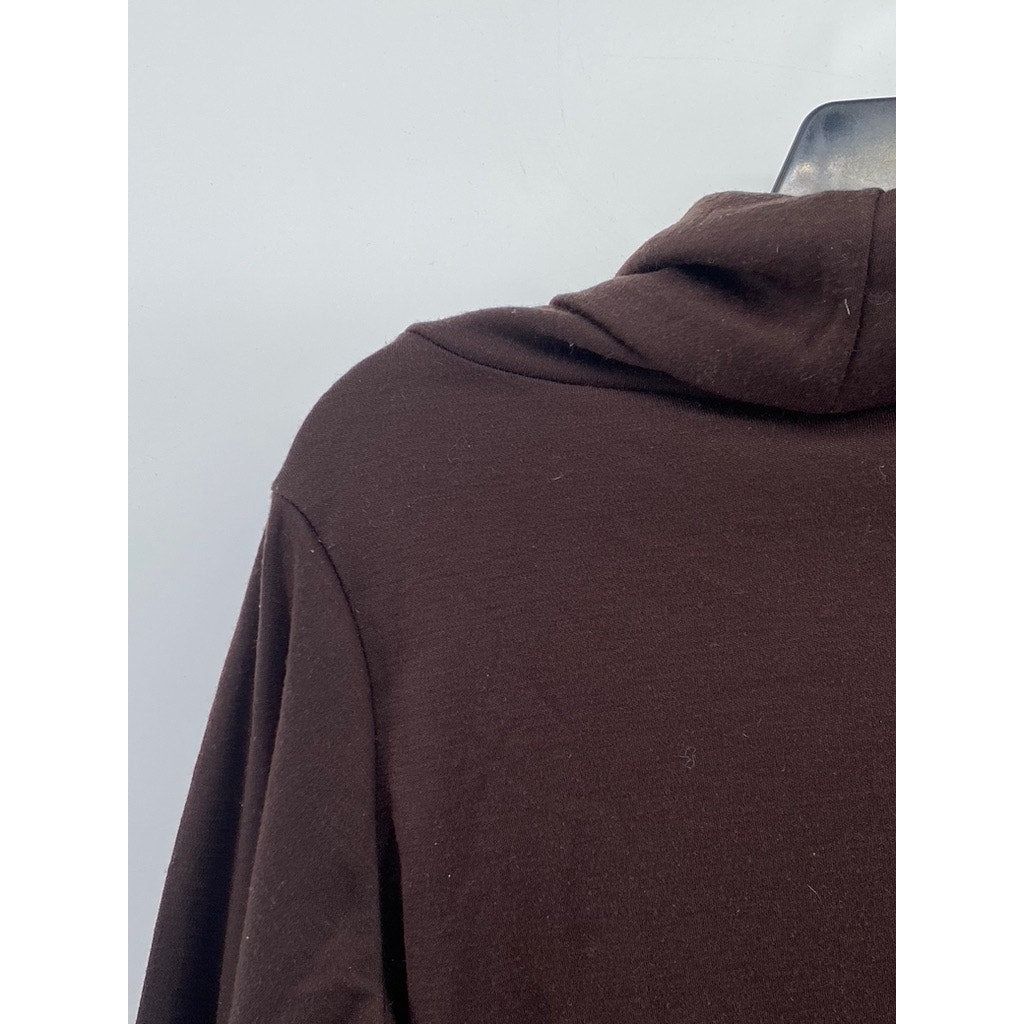 YSL, YVES SAINT LAURENT Women's Brown Pullover Long Sleeve Turtleneck Top SZ M