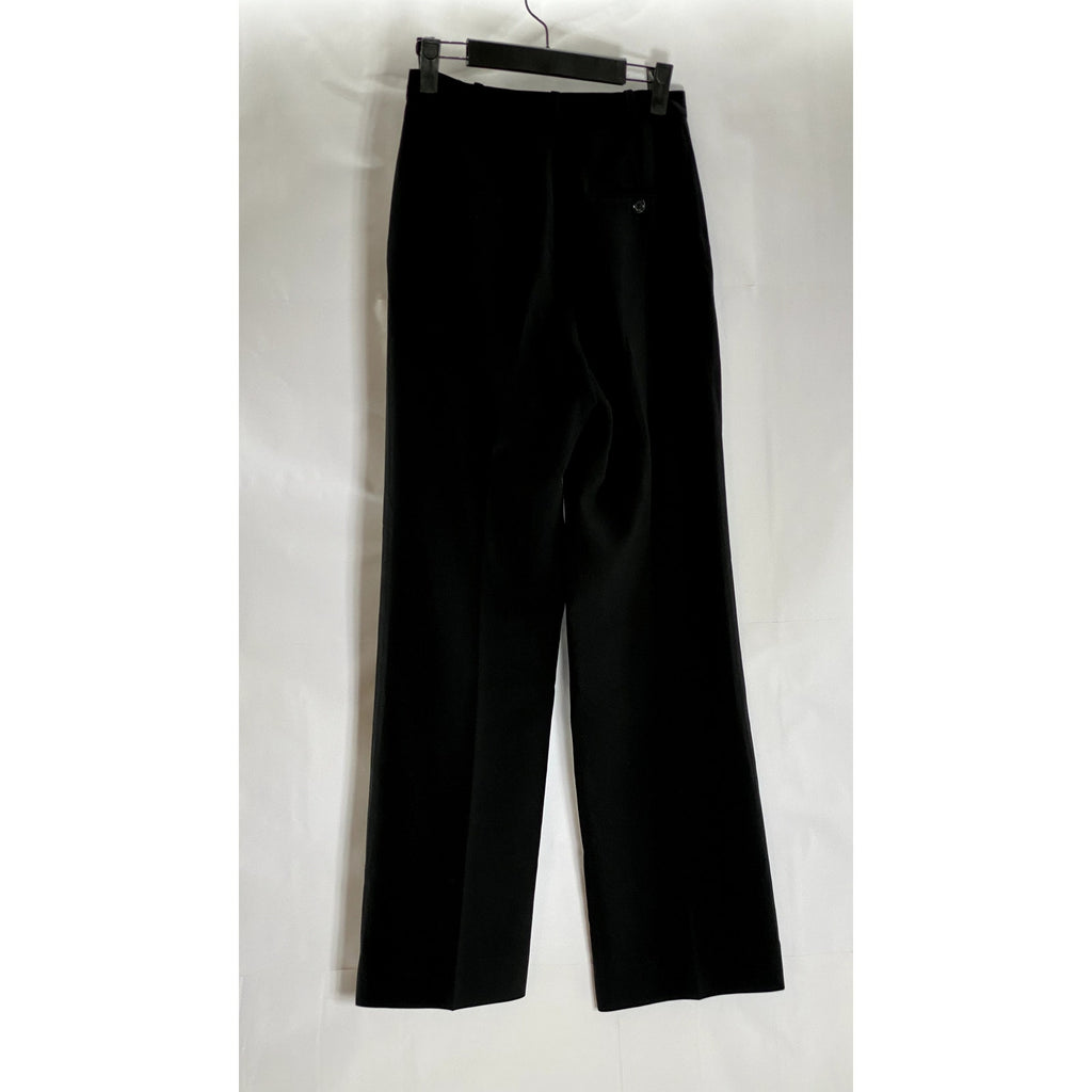 A MOVEABLE FEAST Women's Black Solid Wide-Leg Straight Pant SZ 2