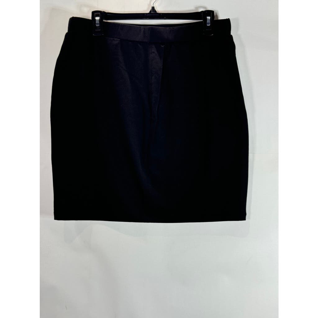 PHILOSOPHY REPUBLIC CLOTHING Women's Black Studded Trim Pull-On Mini Skirt SZ L