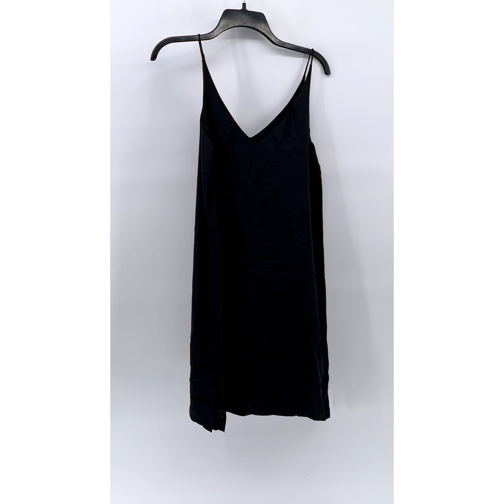 GRANA Women's Black Chinese Silk Cami Knee Dress SZ 2XS