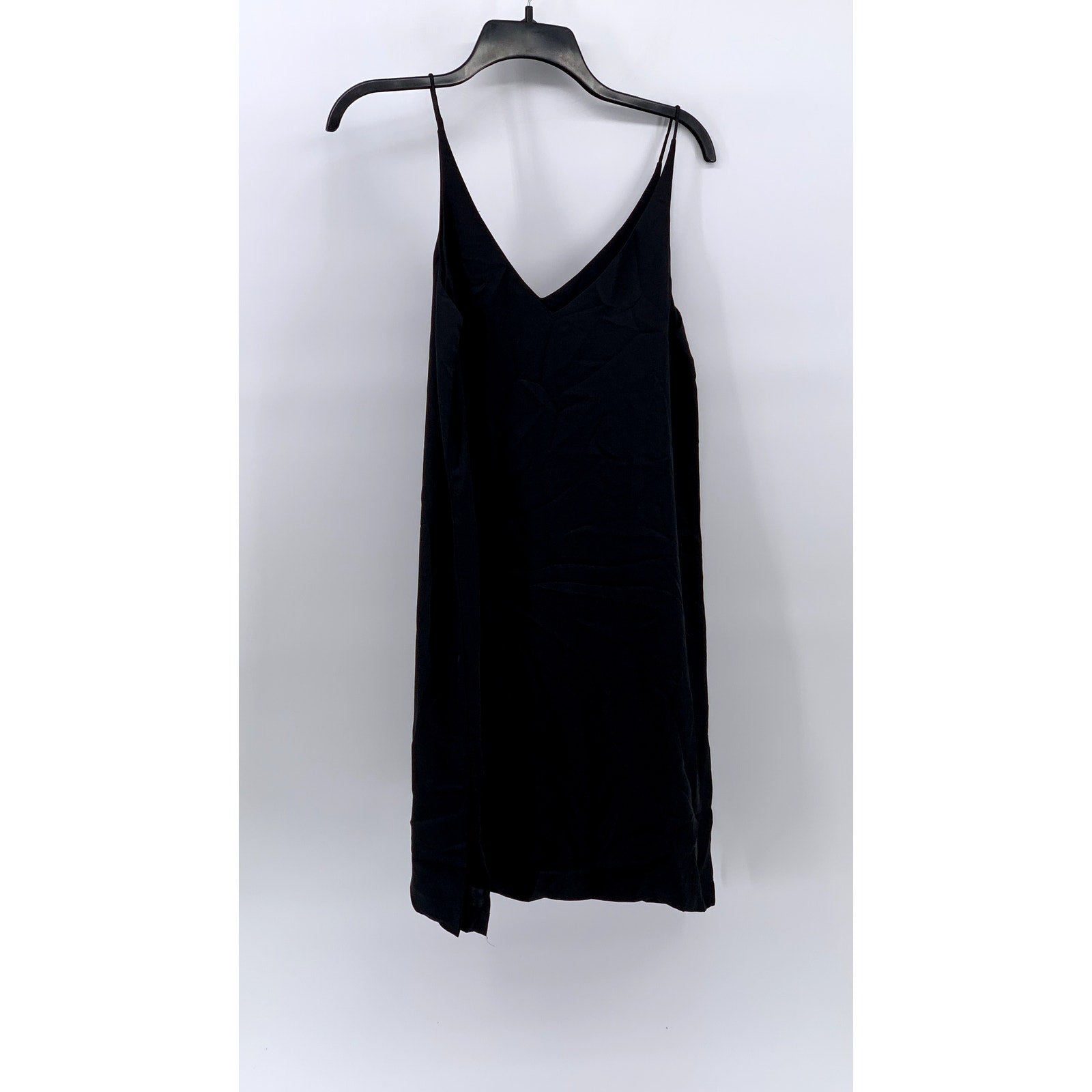 GRANA Women's Black Chinese Silk Cami Knee Dress SZ 2XS