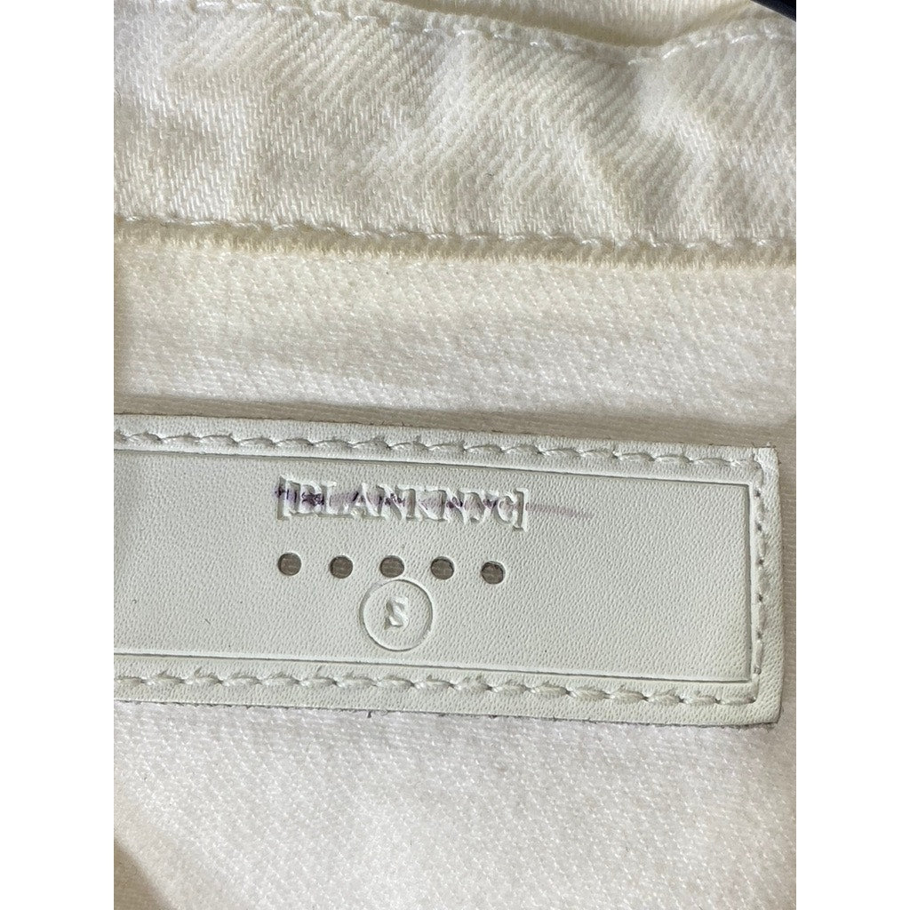 BLANK NYC X REVOLVE Women's White Denim Belted Button-Up Jacket SZ S