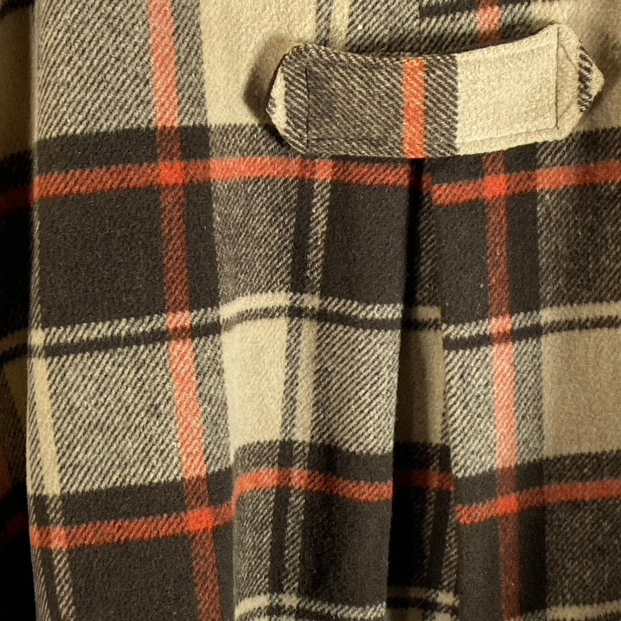 COCO + CARMEN Women's Hooded Brown Plaid Toggle Poncho Ruana OS
