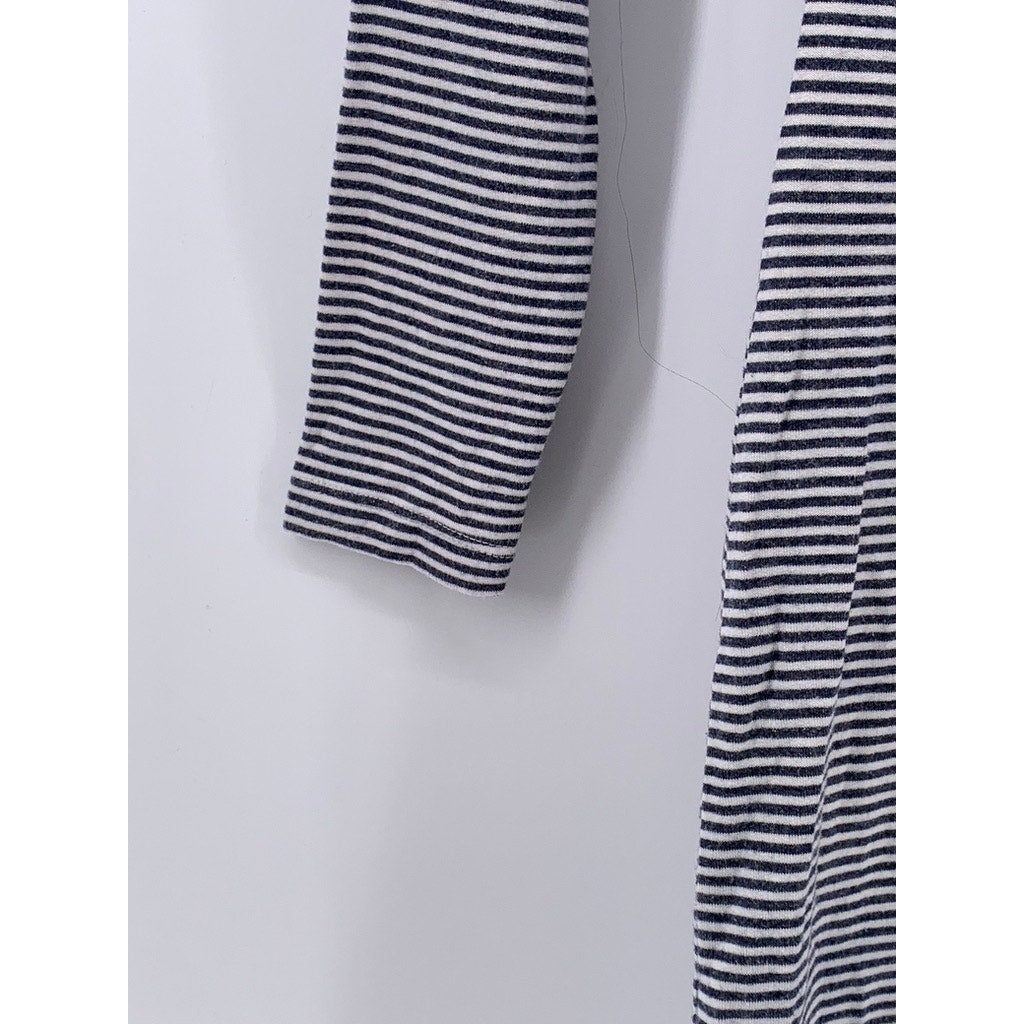 URBAN OUTFITTERS Women's Blue-White Striped Straight-Neck Bodycon Dress SZ XS