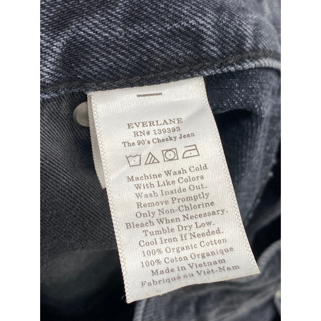 EVERLANE Women's Black Denim The Curvy 90's Cheeky Straight Ankle Jean SZ 33