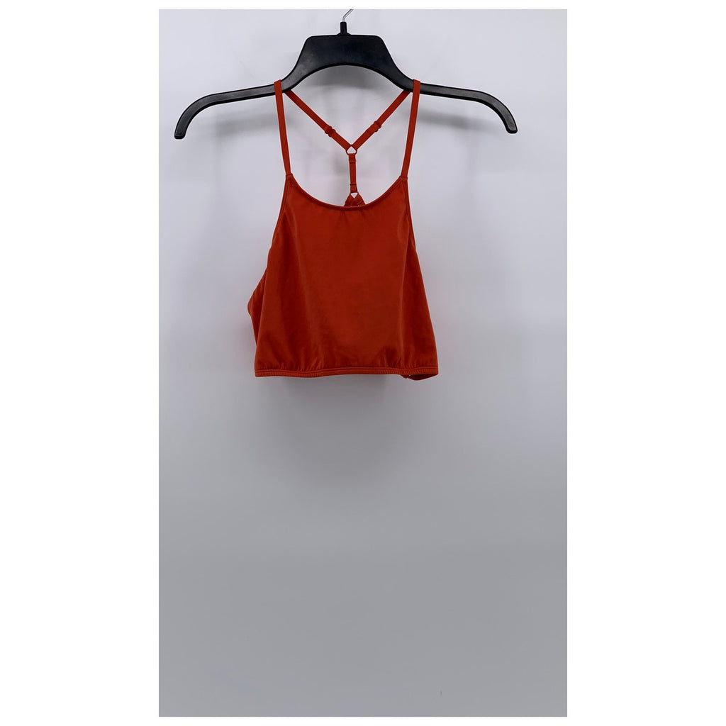 OUT FROM UNDER Women's Orange Scoop-Neck Spaghetti Strap Cross-Back Swim Top SZL