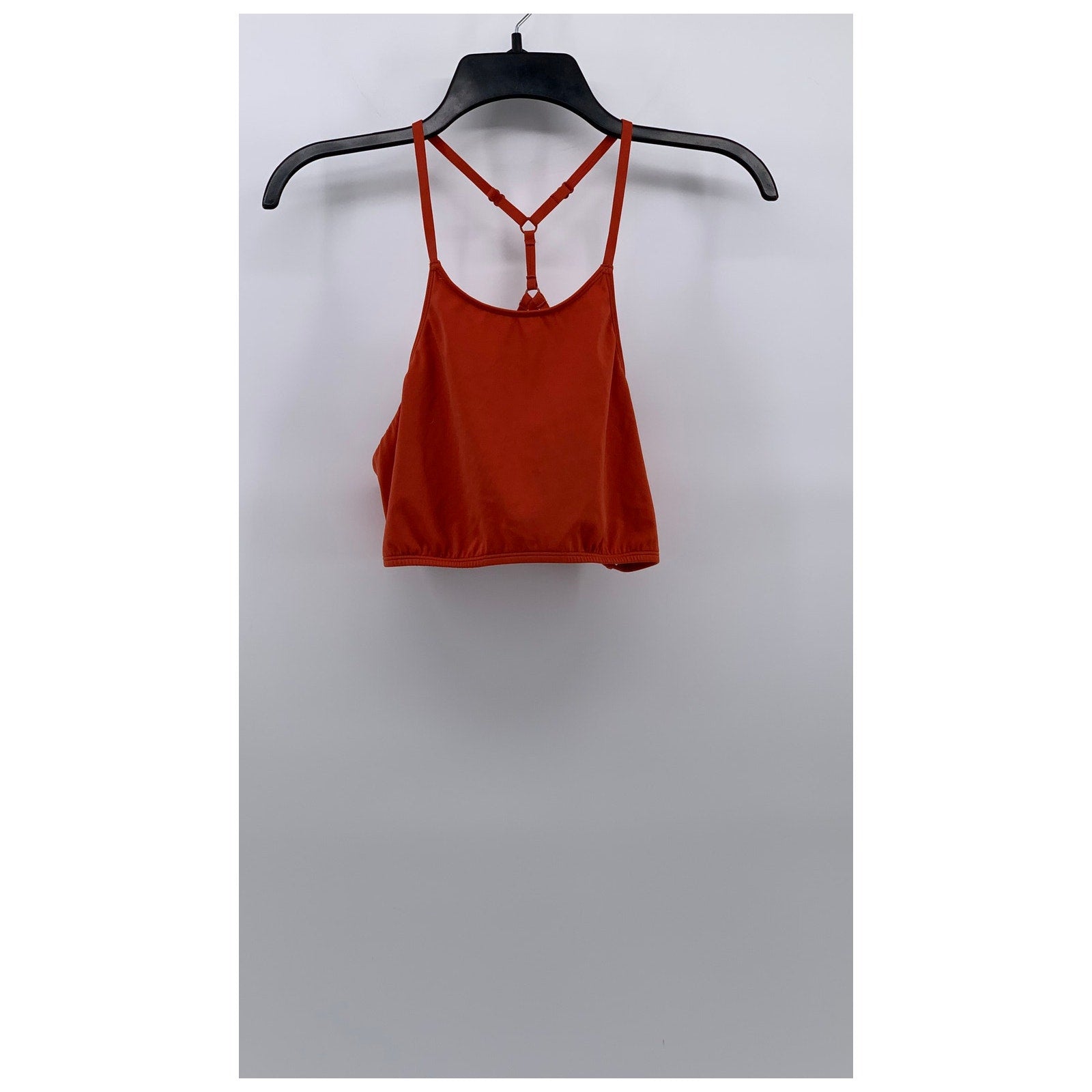 OUT FROM UNDER Women's Orange Scoop-Neck Spaghetti Strap Cross-Back Swim Top SZL