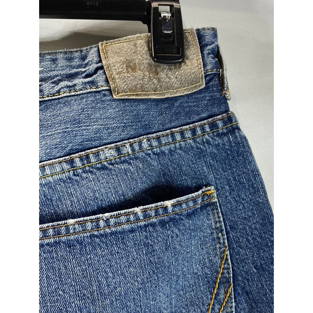 UNIONBAY Men's Blue Vintage Loose-Fit Straight Leg Five-Pocket Jeans SZ 36X34