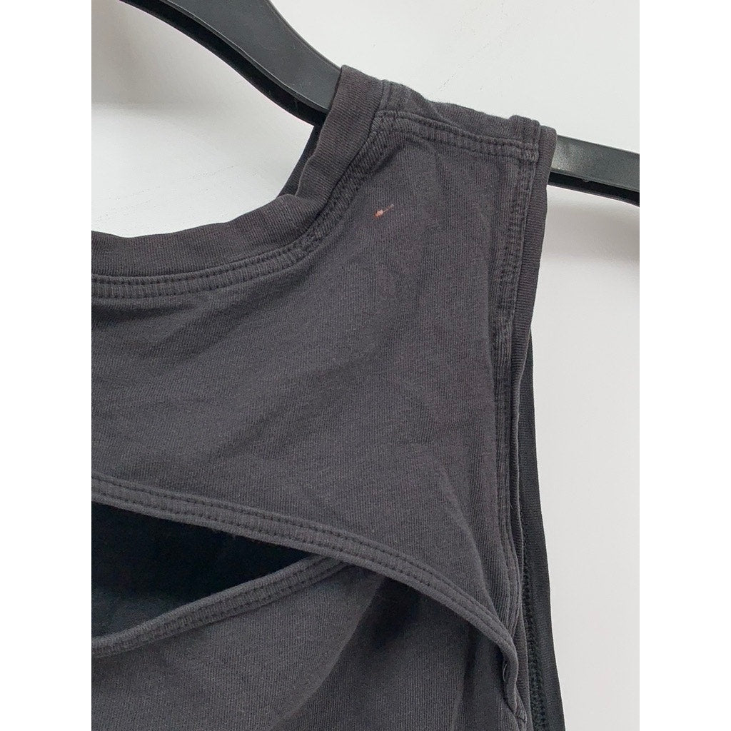LULULEMON Women's Washed Black Sculpt Cropped Tank Top SZ 2