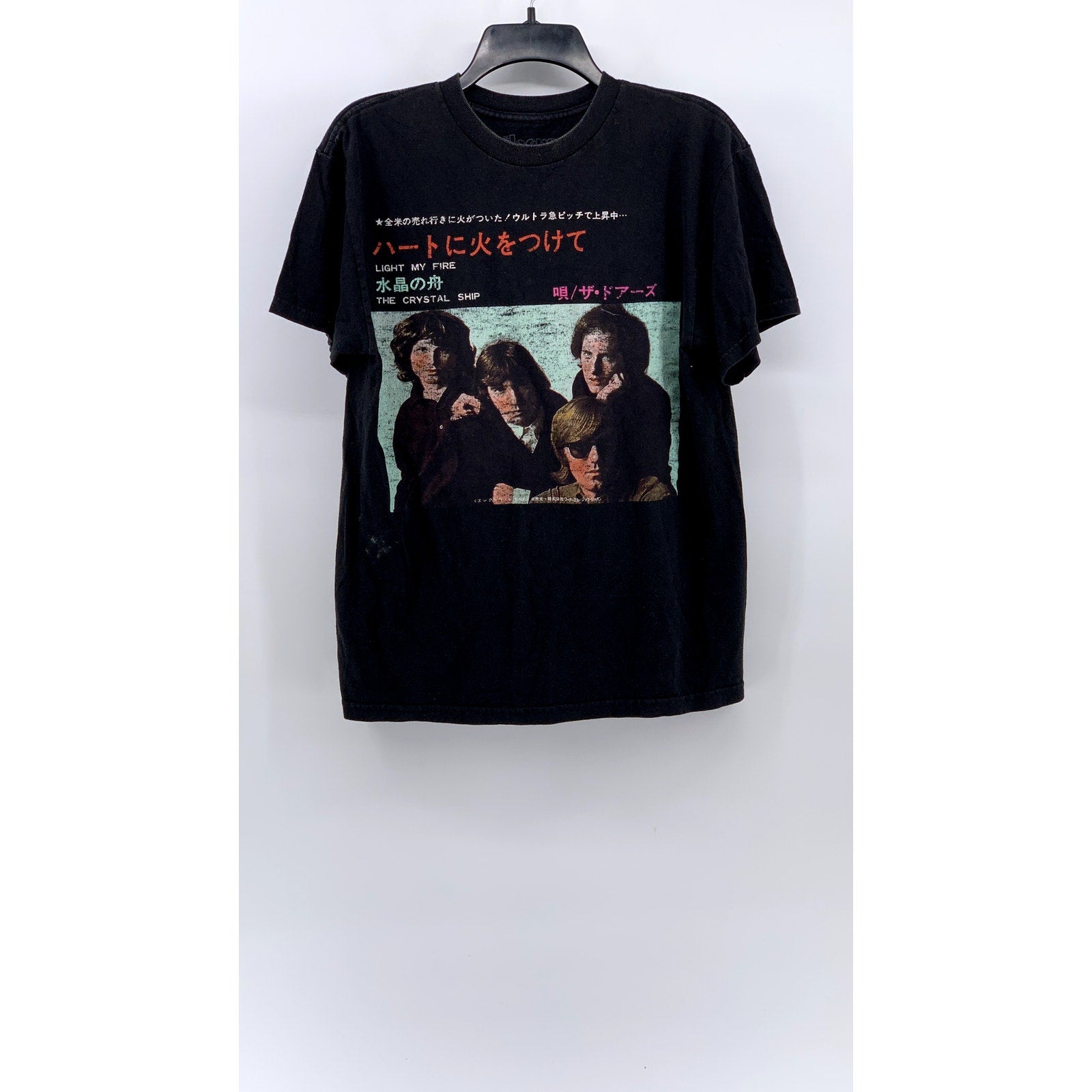 THE DOORS Light My Fire The Crystal Ship Black Graphic Band T-Shirt SZ M