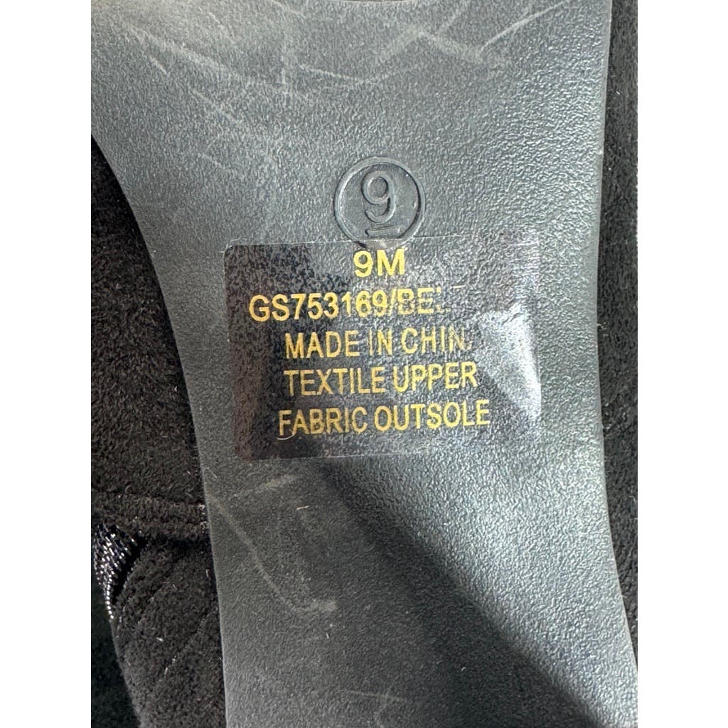 MIA Women's Black Stretch Faux Suede Beleza Tall Over-The-Knee Heeled Boots SZ 9