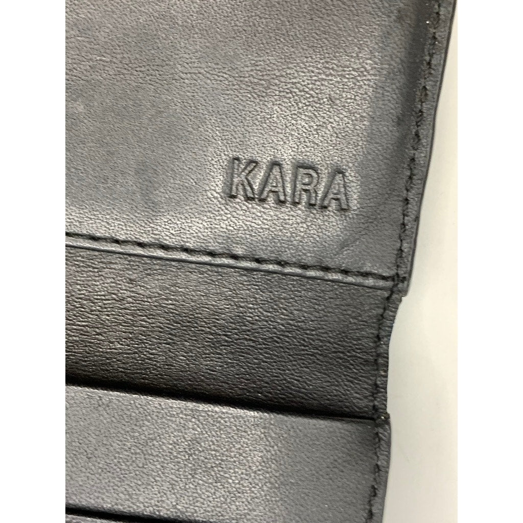 KARA BAGS Women's Black Leather Wallet Bag SZ OS