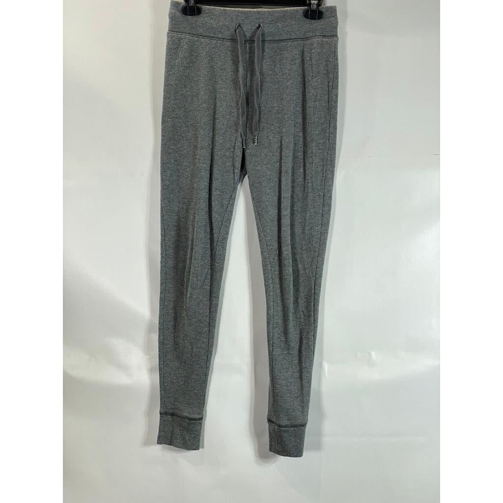 KOOLABURRA BY UGG Women's Gray Ribbed Drawstring Pull-On Jogger Pants SZ S