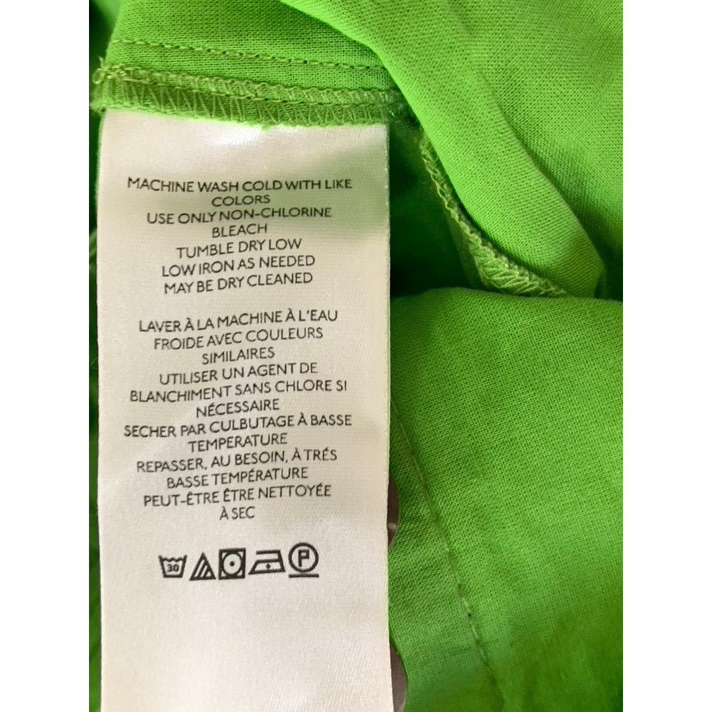 FREE PEOPLE Women's Green Lucia Button Hem Mid-Rise Pleated Harem Trousers SZ 0