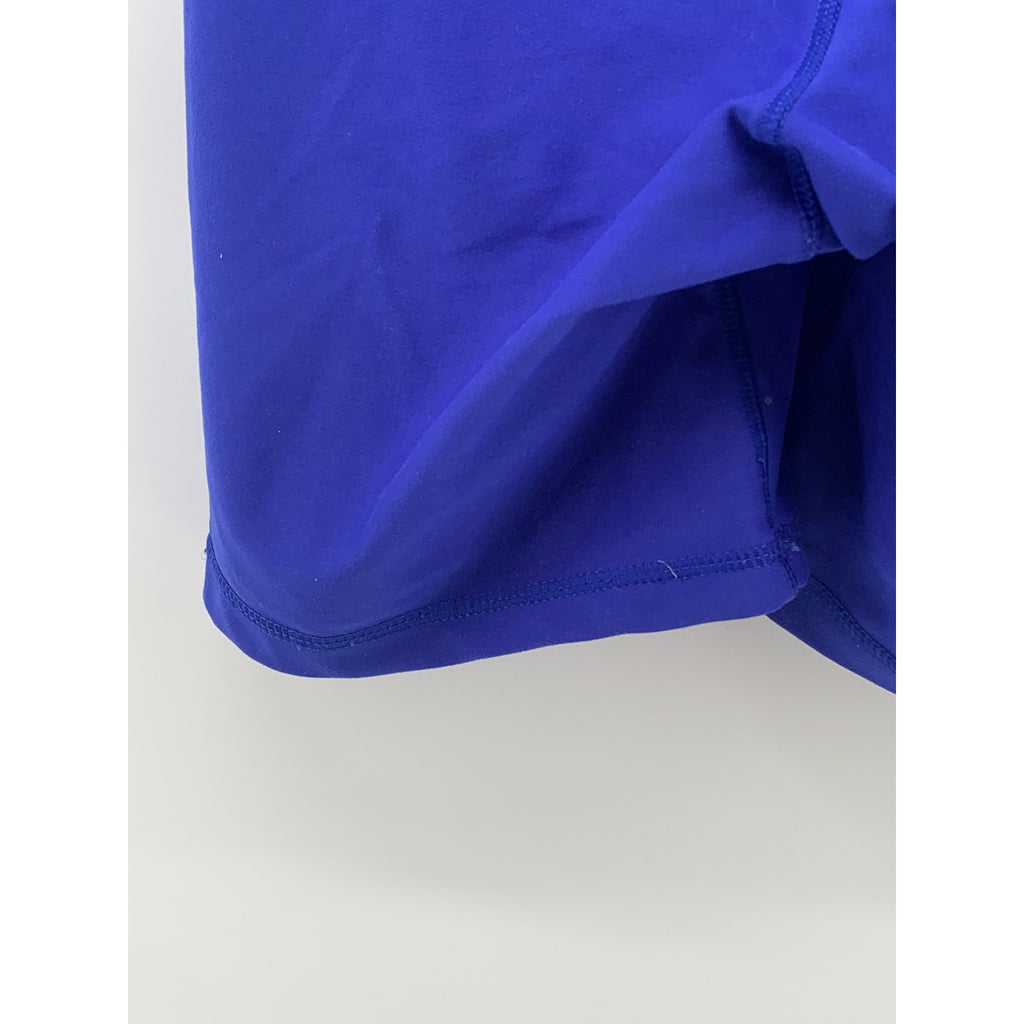 WEWOREWHAT Women's Blue Pull-On Casual High Rise Biker Shorts SZ M