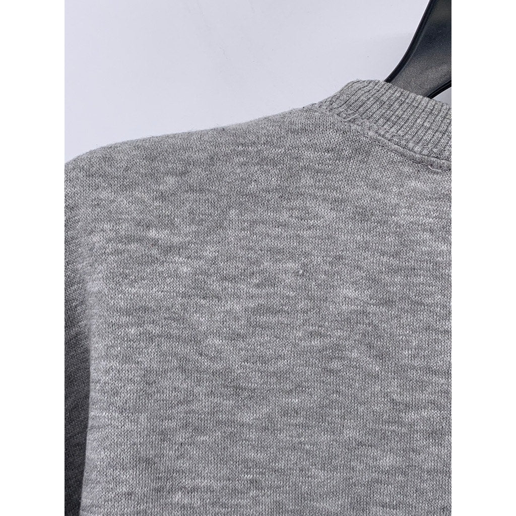 JOHN GALT Women's Heather Gray Casual Crewneck Logo Cropped Sweatshirt SZ OS