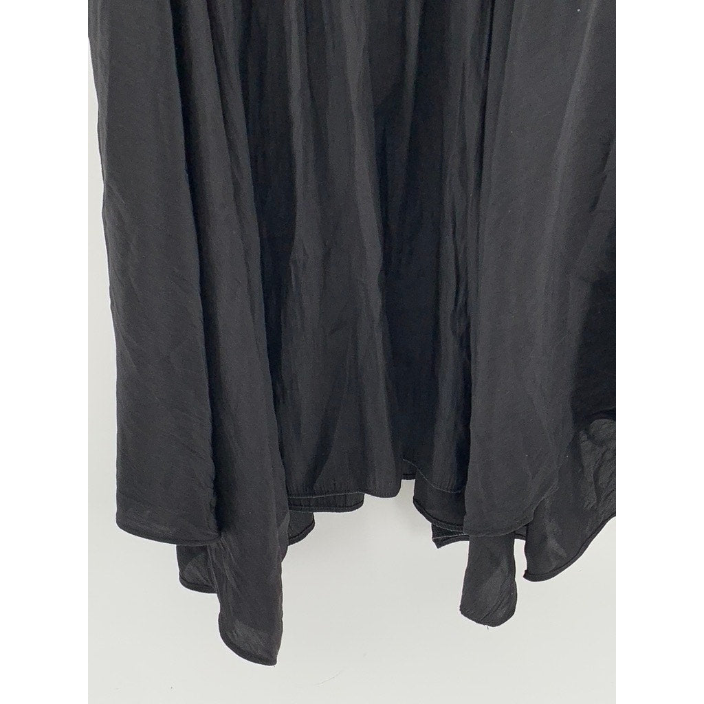 RAMY BROOK Women's Black Pleated Short Sleeve Dress SZ S