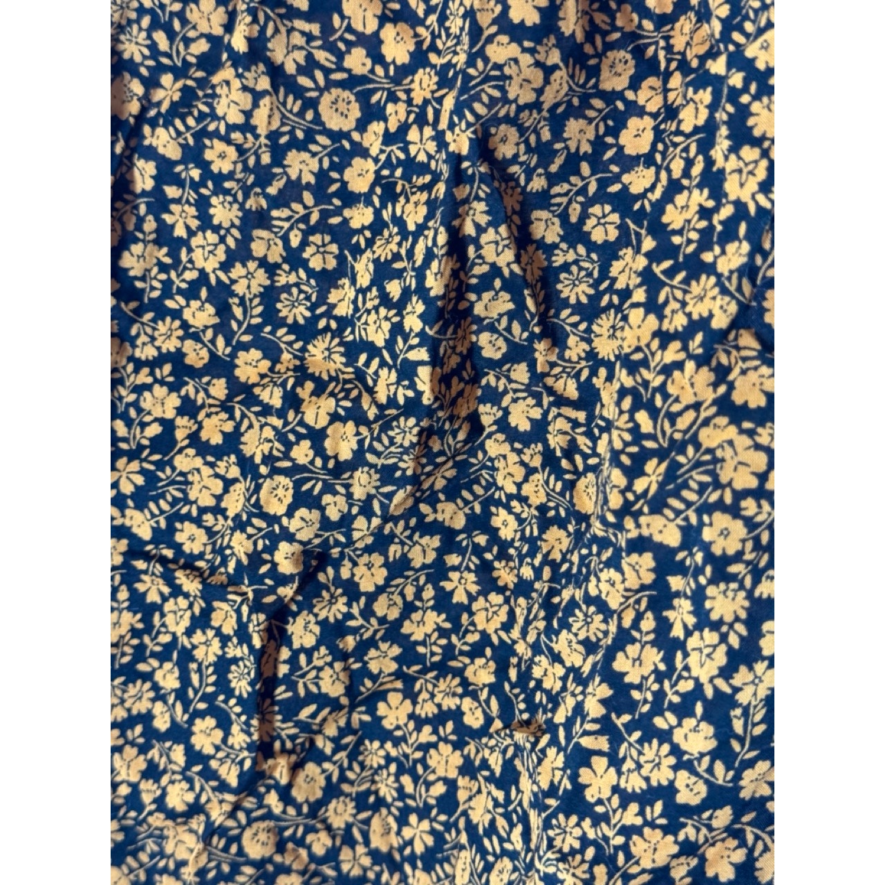 STUDIO SANDERSON X UNIQLO Women's Orange/Black Mini Floral Button-Up Blouse SZ S