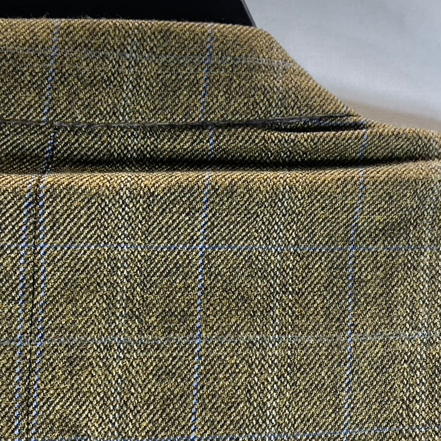 TRUSSINI Linea Classico Men's Brown Windowpane Two-Button Blazer SZ 52R