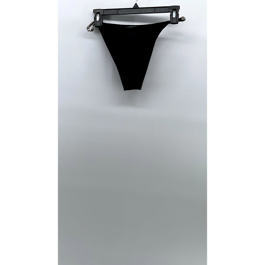 ALEXANDER WANG Women's Black Logo Embellished Hipster Bikini Bottom SZ XL
