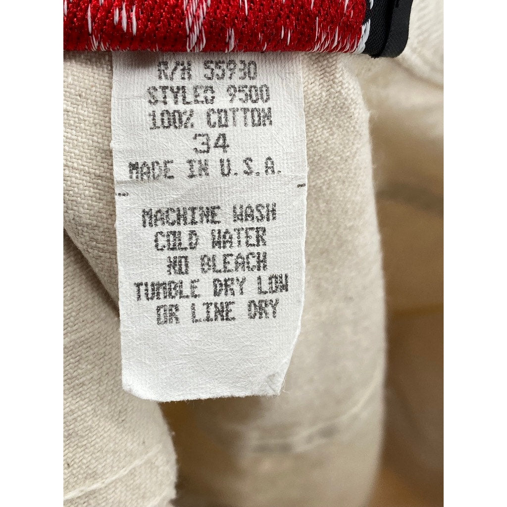 WALKER WEAR Men's Beige Four-Pocket Raw-Hem Chino Shorts SZ 34