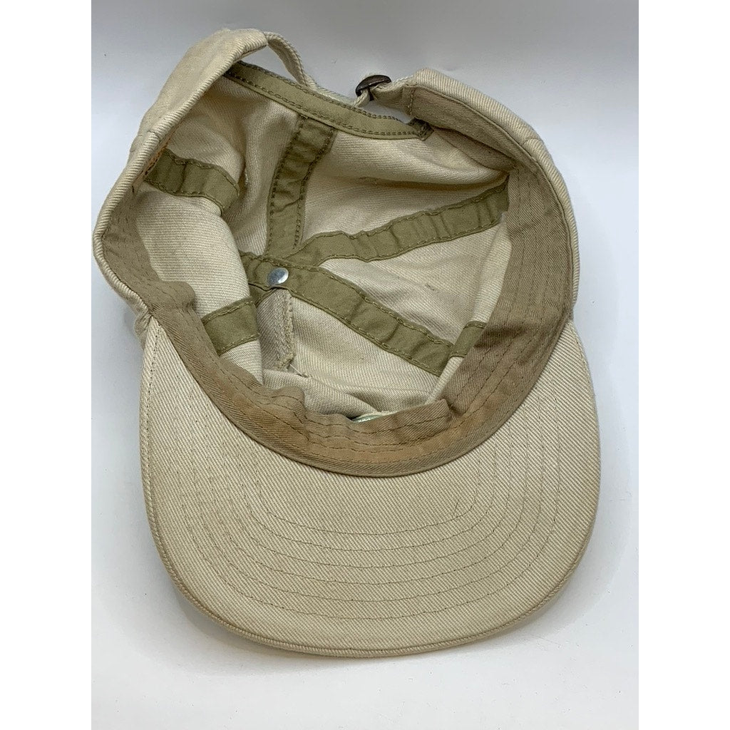 MOLLUSK Men's Beige Embroidered Adjustable Basketball Hat SZ OS