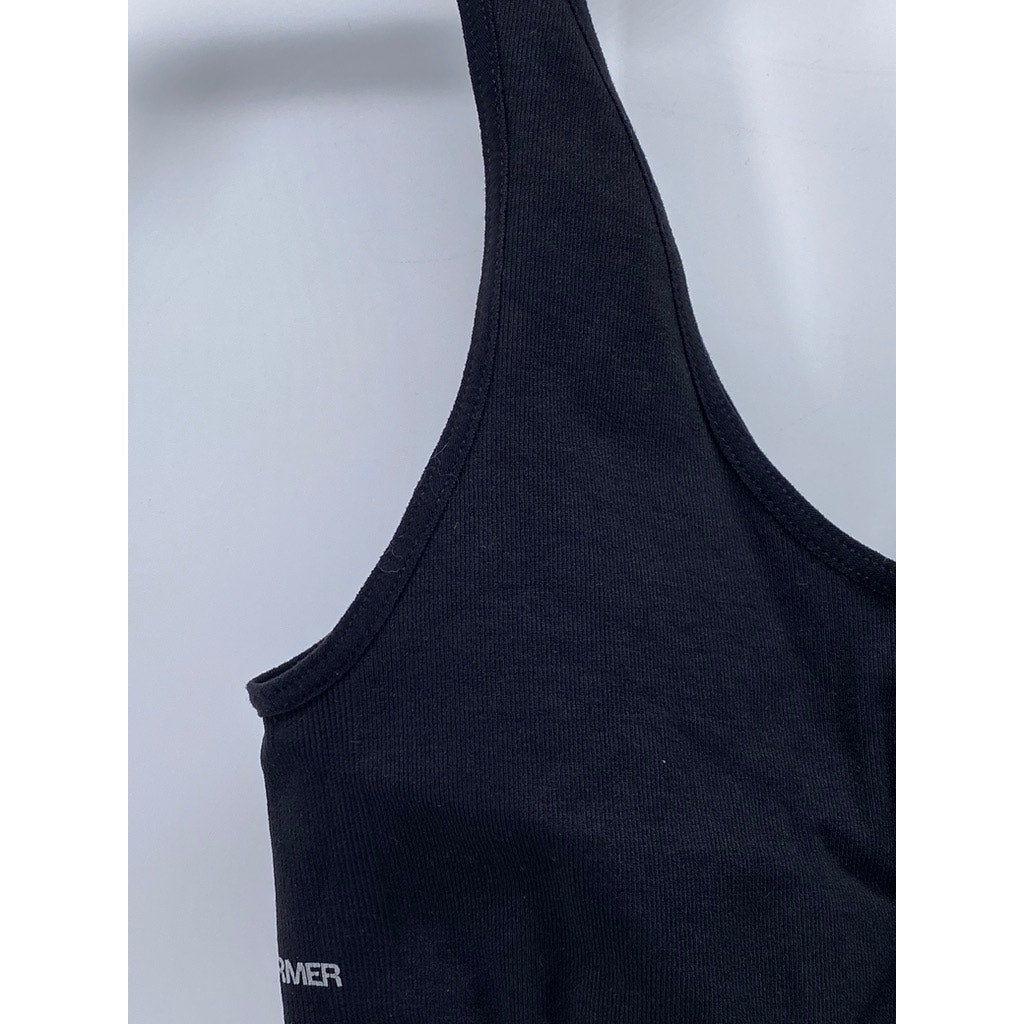 REFORMER Women's Black V-Neck Fitted Cropped Tank Top SZ XS/S