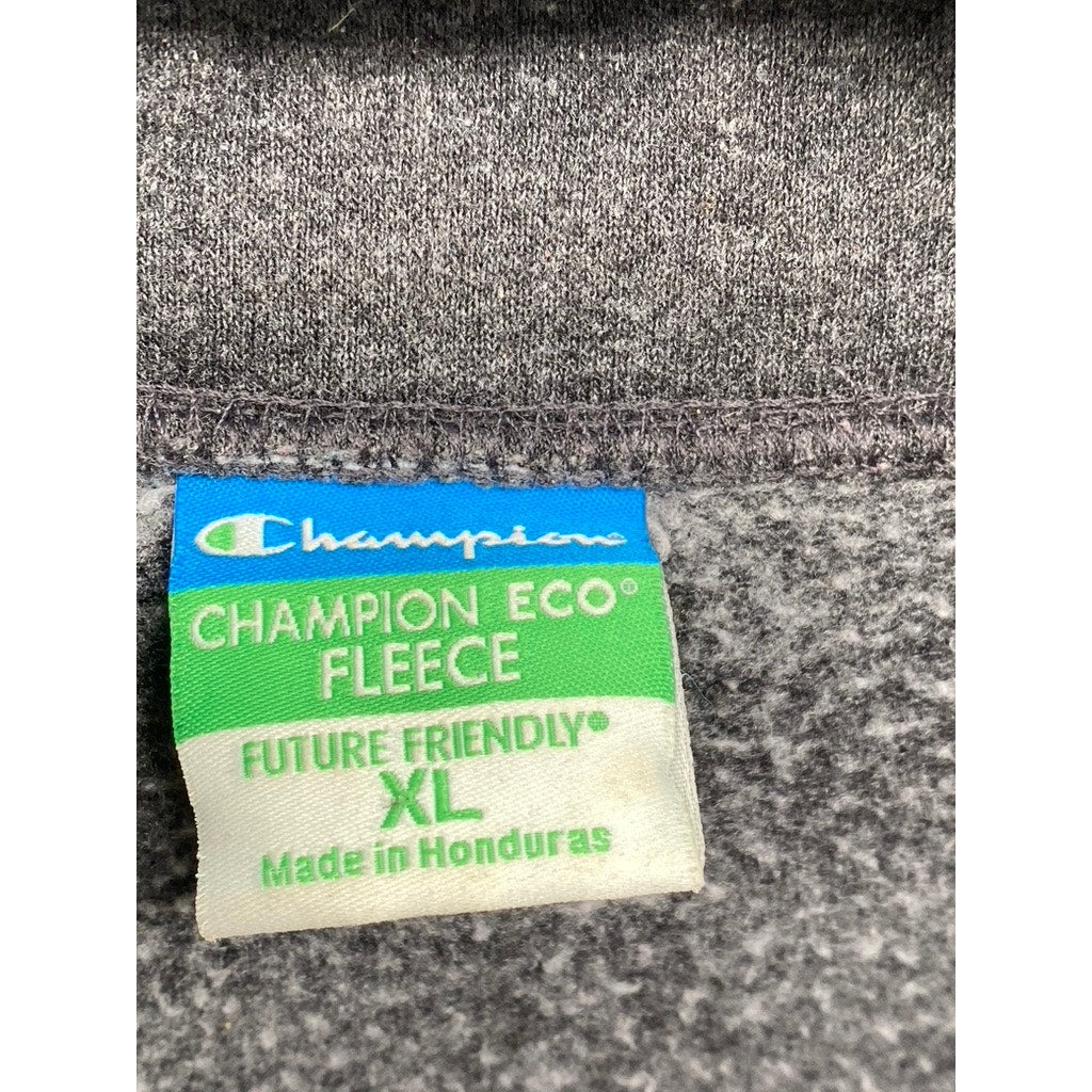 CHAMPION Men's Charcoal Eco Fleece Duke Law Half-Zip Pullover Sweater SZ XL