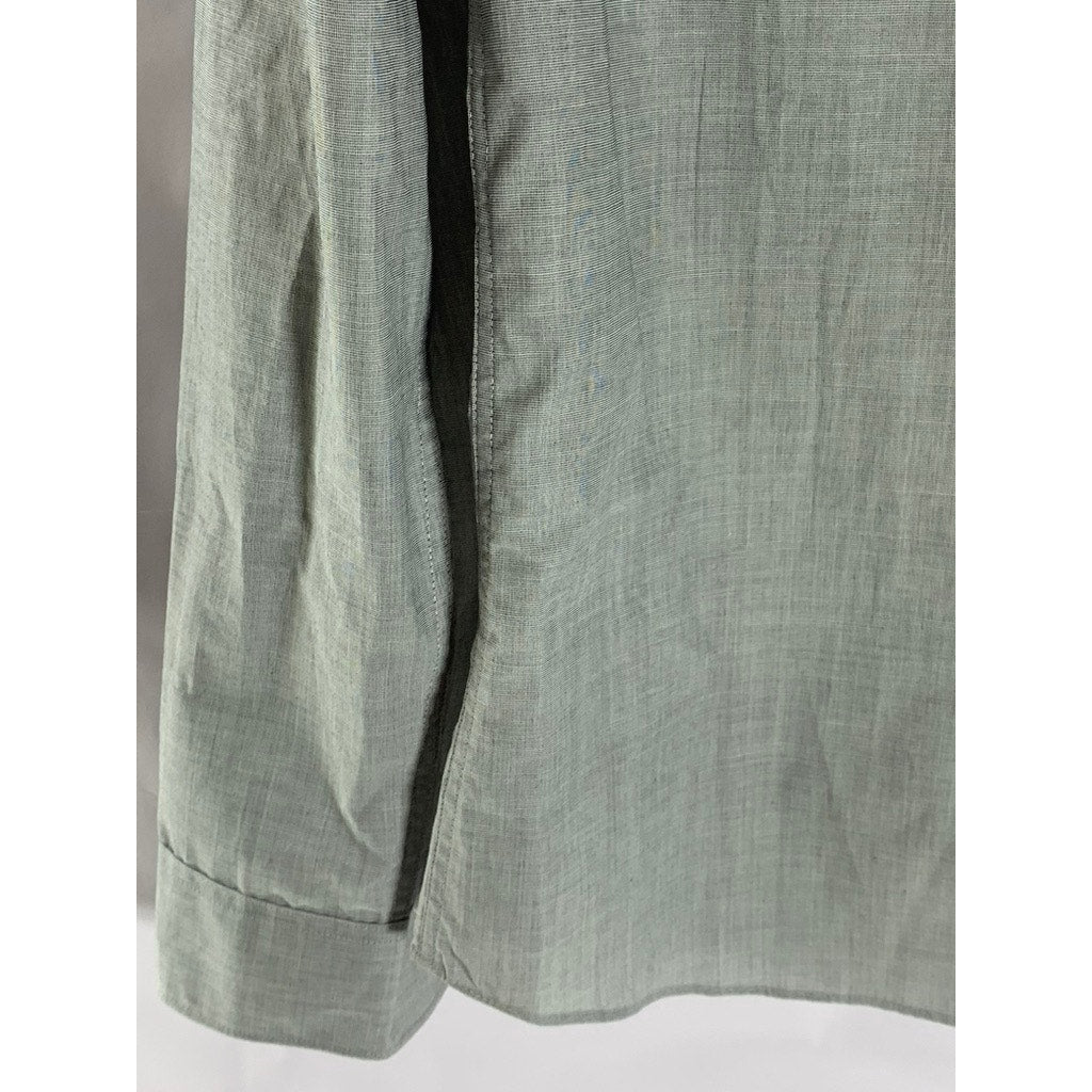 H&M Men's Gray Custom Made Slim Fit Easy Iron Button-Up Long Sleeve Shirt SZ M