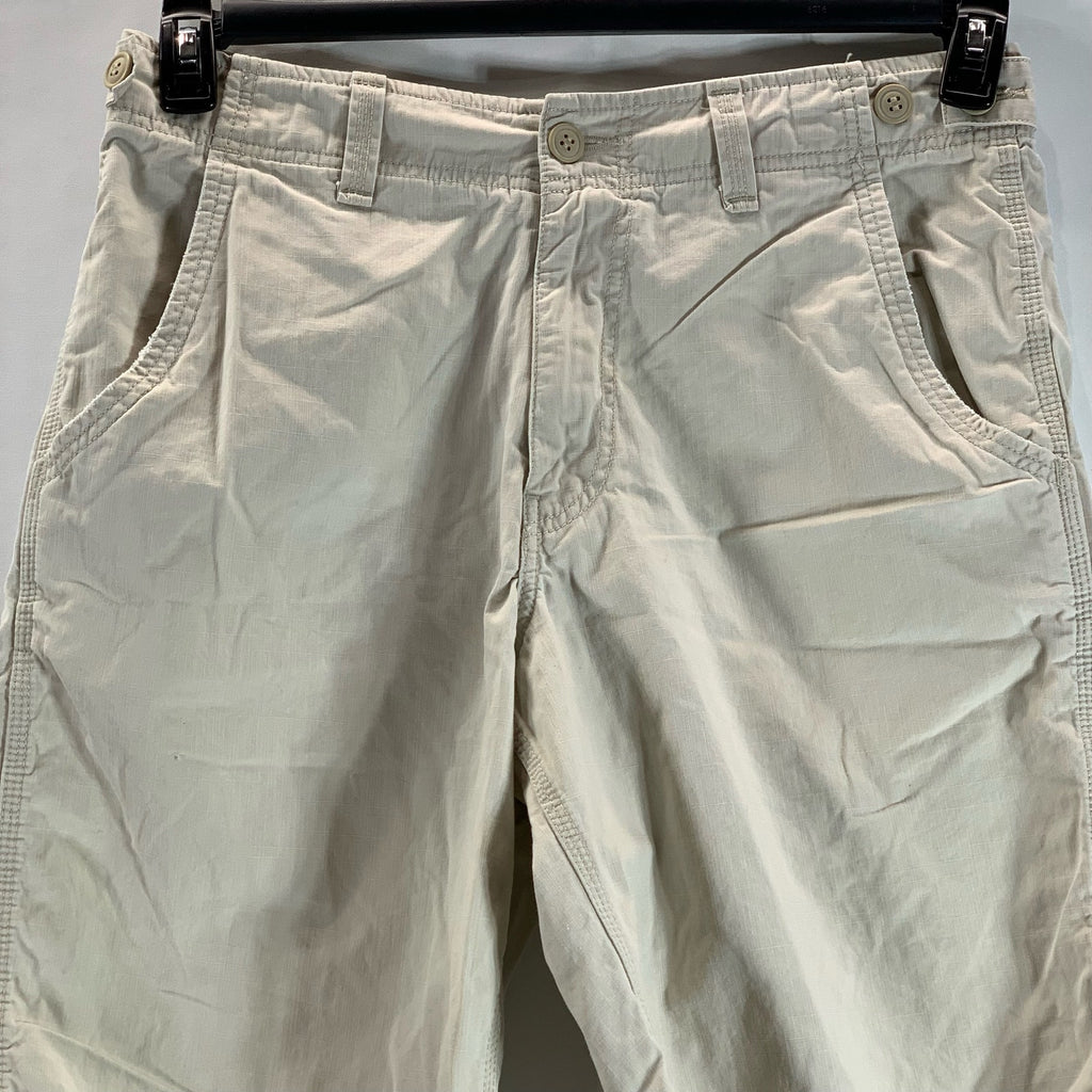 LUCKY BRAND BY GENE MONTESANO Men's Beige Regular-Fit Chino Shorts SZ 32