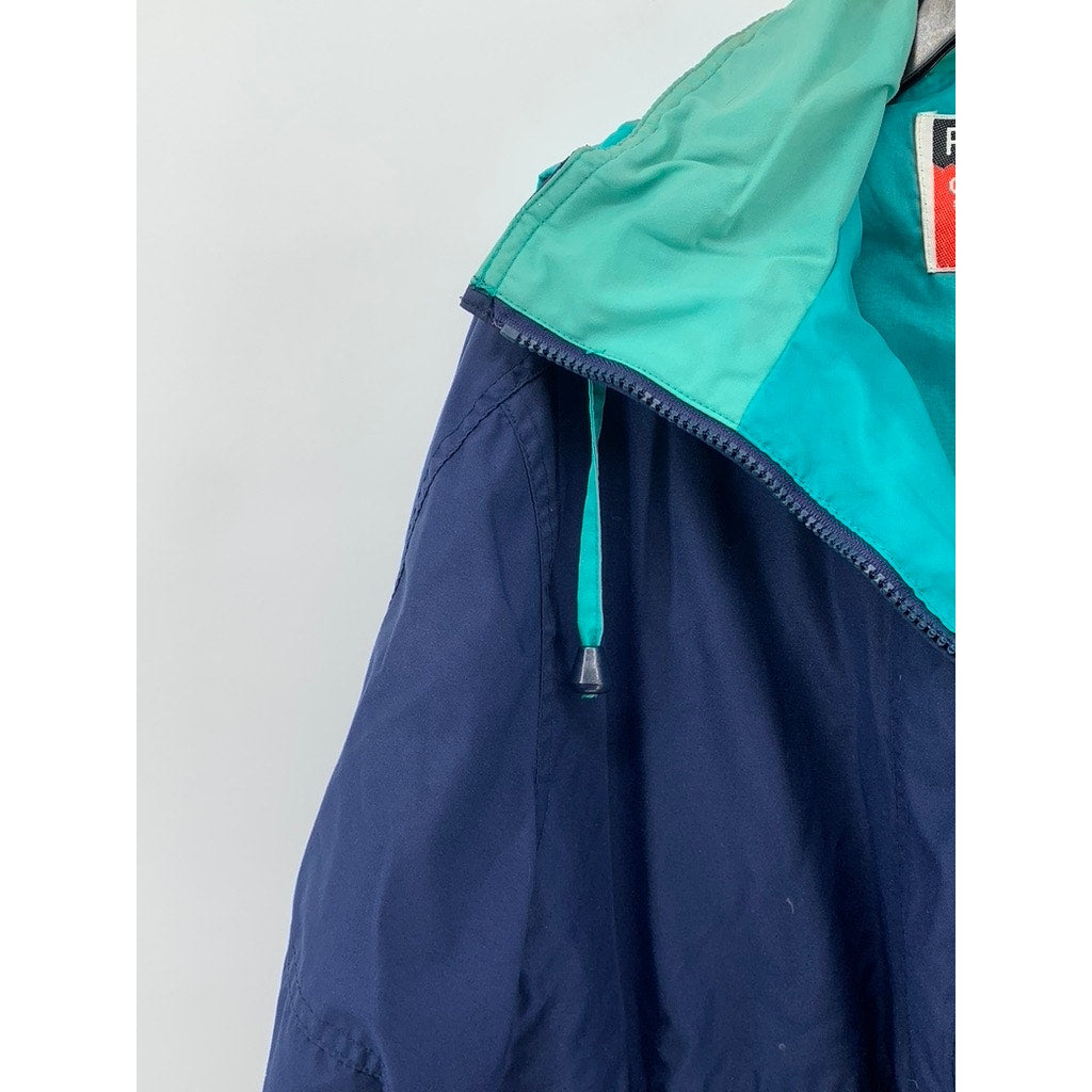 PACIFIC TRAIL Men's Vintage Blue Barrier Cloth Zip-Up Jacket SZ S