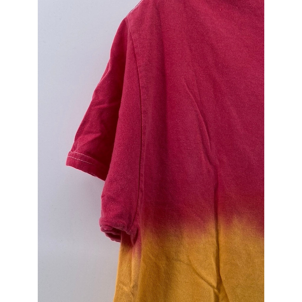 THE NOTORIOUS B.I.G Men's Red-Yellow-Green Ombre Crewneck Graphic T-Shirt SZ M