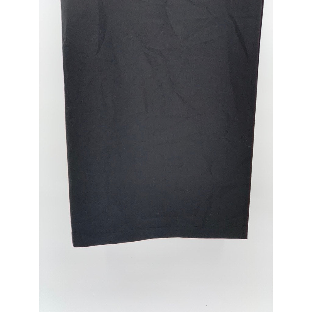 PIER ANTONIO GASPARI Women's Black Solid Side-Strap Slit Midi Skirt SZ 10