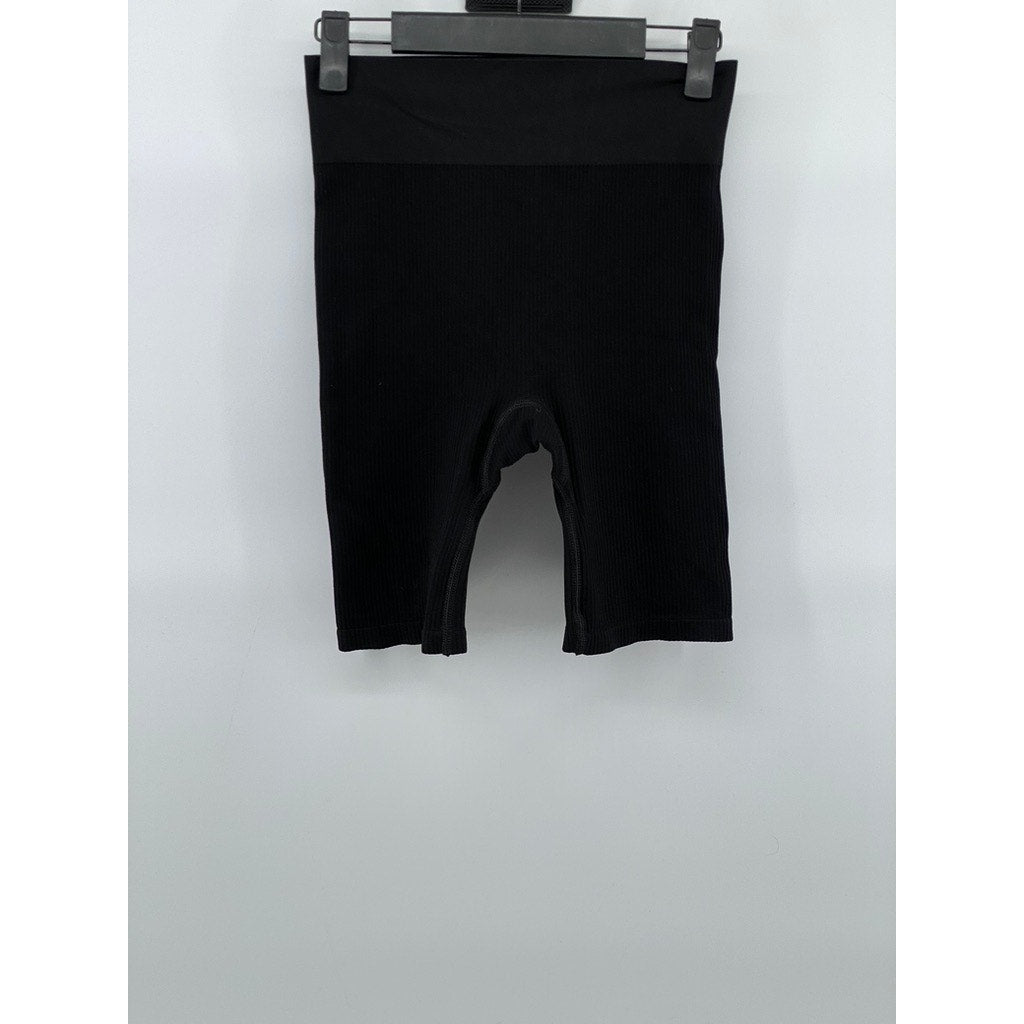 H&M Women's Black Seamless Shaping Ribbed Biker Shorts SZ XS