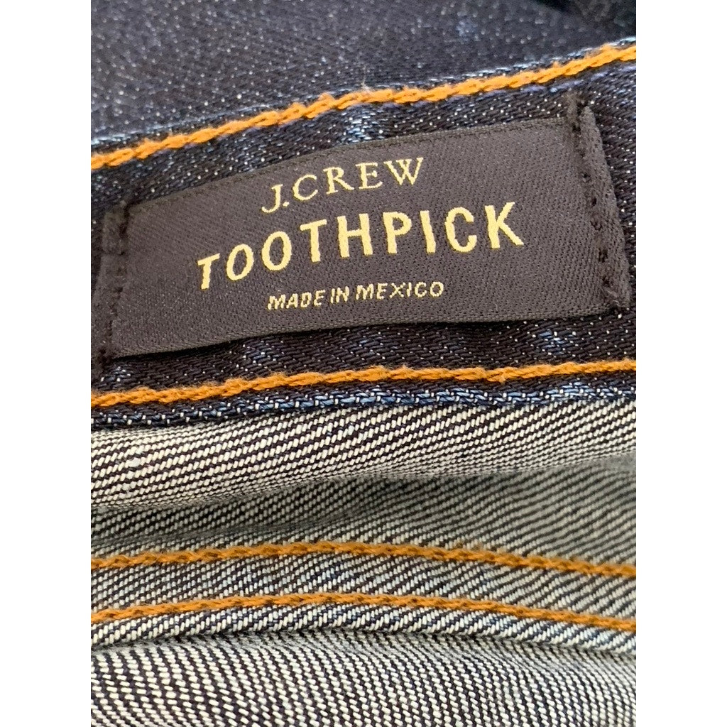 J. CREW Women's Dark Blue Denim Toothpick Skinny-Leg Five-Pocket Ankle Jean SZ27