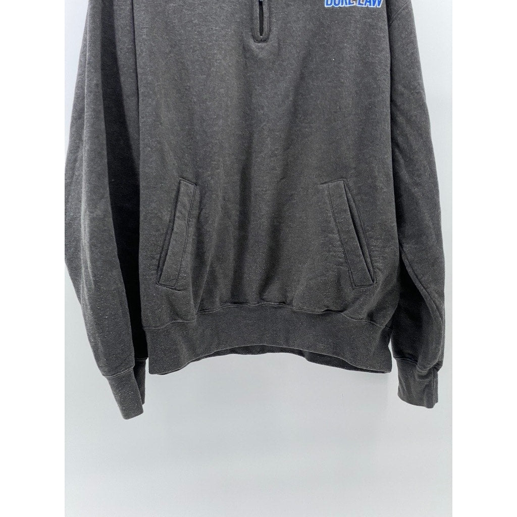 CHAMPION Men's Charcoal Eco Fleece Duke Law Half-Zip Pullover Sweater SZ XL