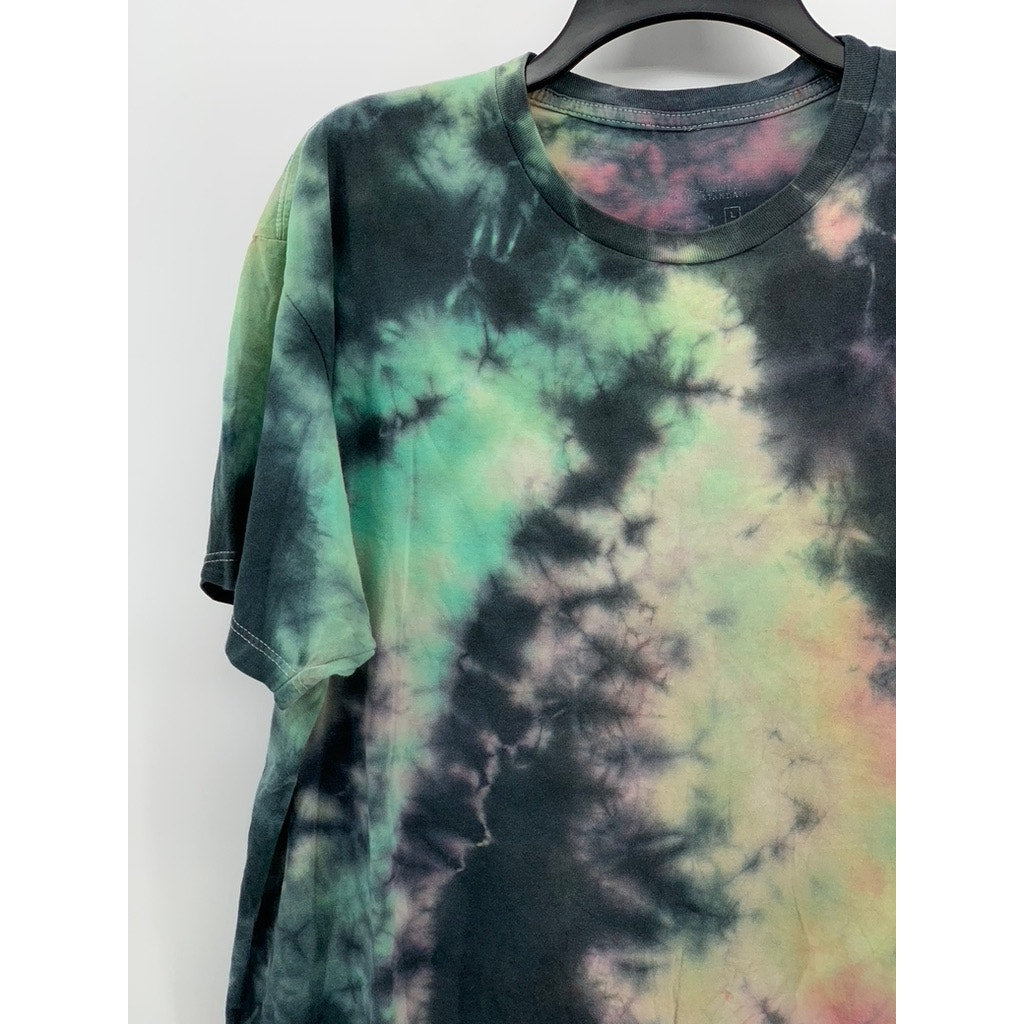 UNBRANDED Men's Multicolor Tie-Dye Crewneck Standard Short Sleeve T-Shirt SZ L