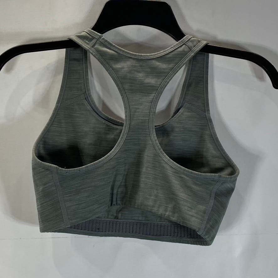 NIKE Women’s Smokegrey Swoosh Dri-FIT Racerback Sports Bra SZ M