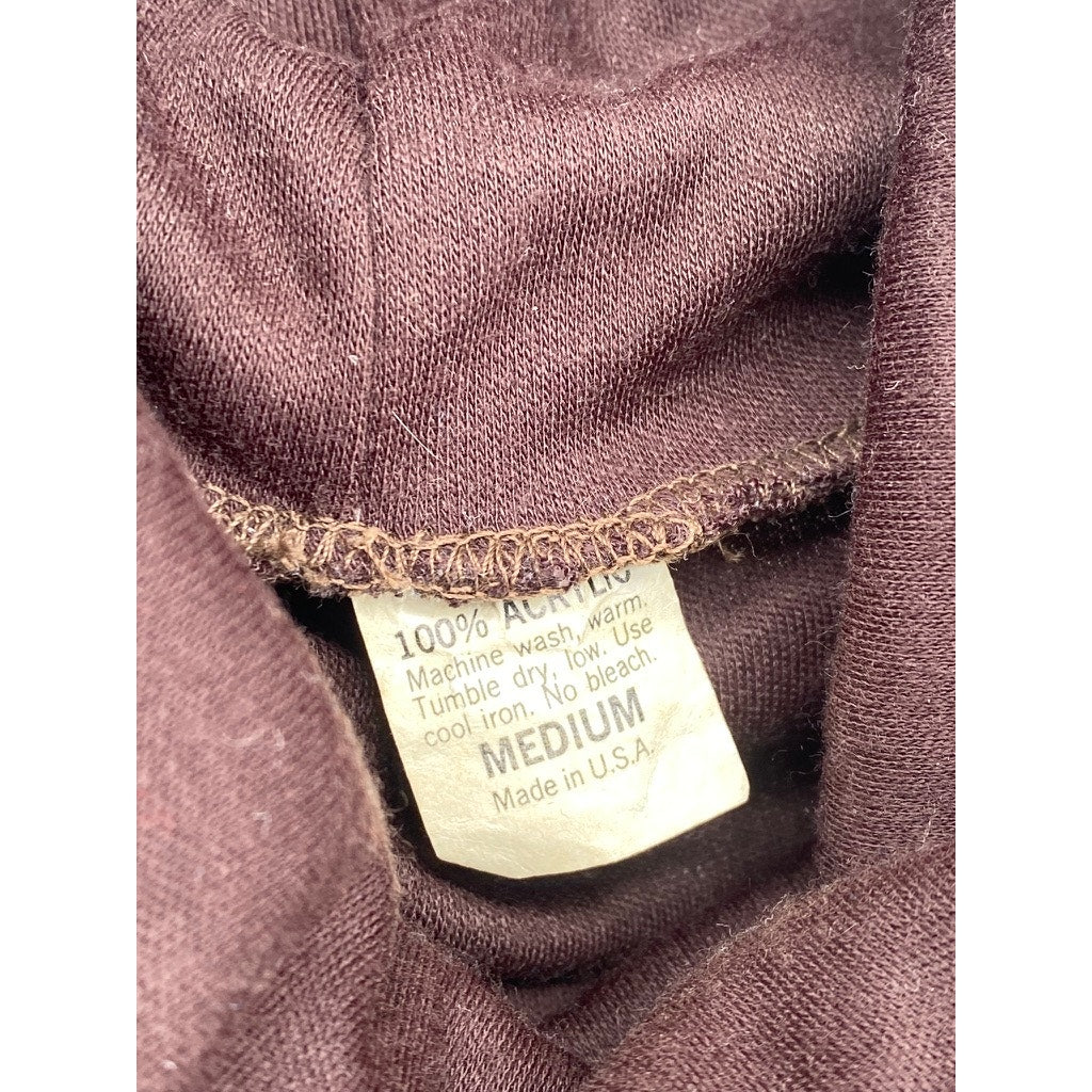 YSL, YVES SAINT LAURENT Women's Brown Pullover Long Sleeve Turtleneck Top SZ M