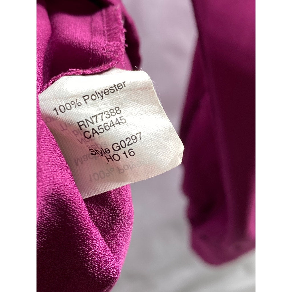 J.CREW Women's Magenta Scoop-Neck Long Sleeve Top SZ XS