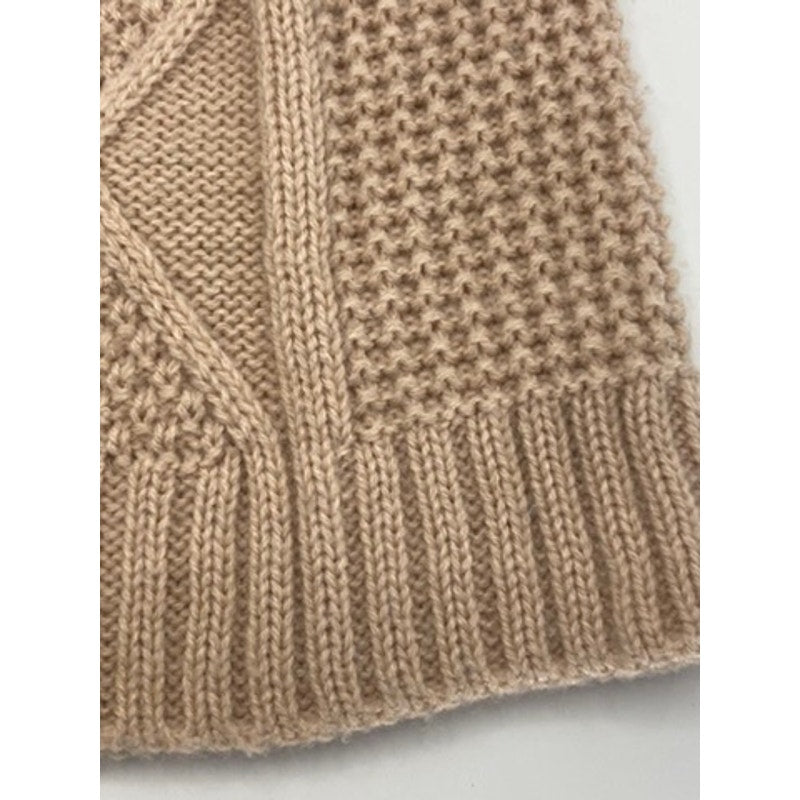 T J D Women's Blush Pink Cable Knit Ribbed Beanie SZ OS