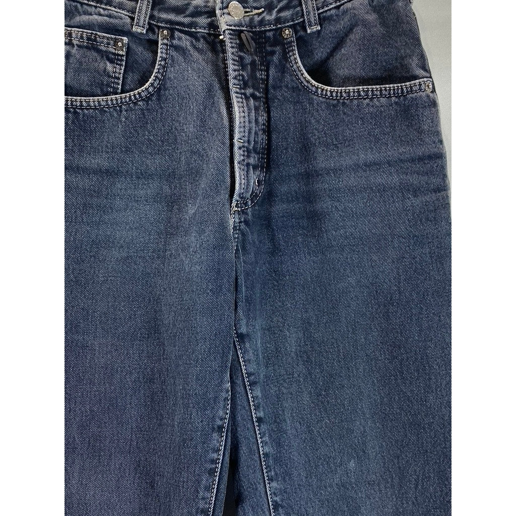 HARLEM WALKER ORIGINAL JOKER Women's Dark Blue Vintage Straight Leg Jean SZ 36/S