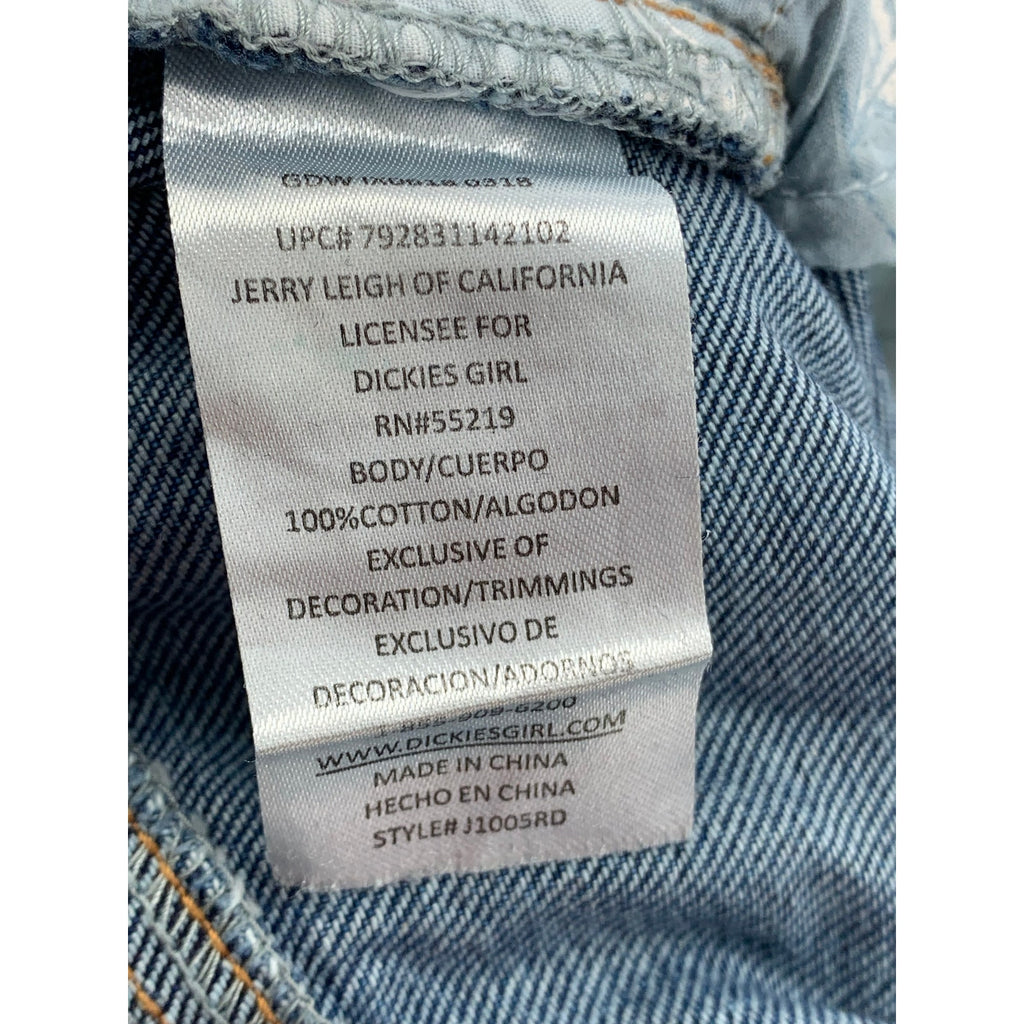 DICKIES Women's Vintage Y2K Blue Denim Cuffed Five-Pocket Jeans SZ 7/28