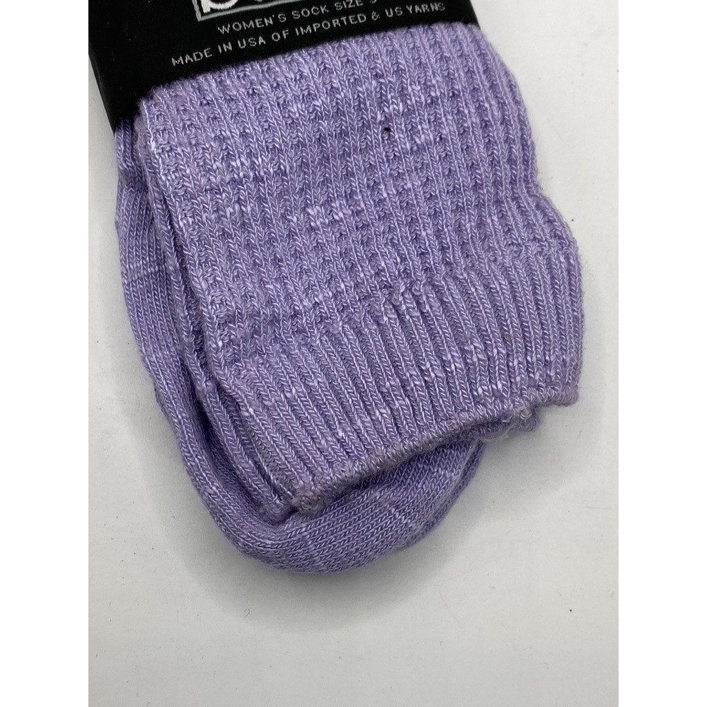 B.ELLA Women's Lilac Purple Knit Mary Crew Socks SZ OS