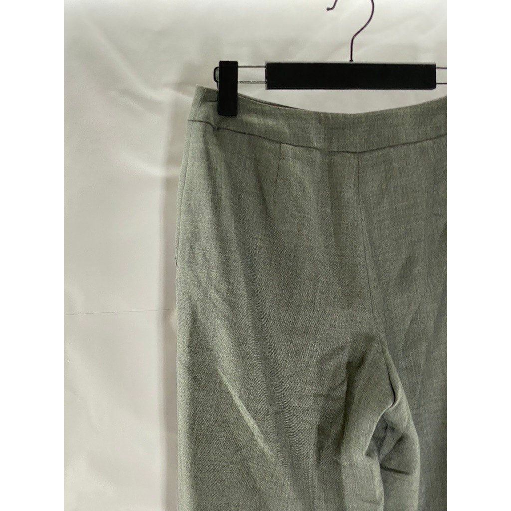 PETITE SOPHISTICATES Women's Gray Merino Wool Straight-Leg Dress Pant SZ 2