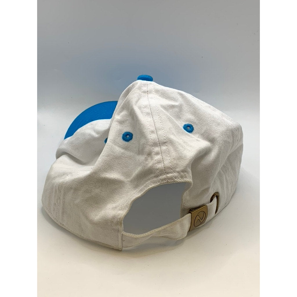 NEWHATTAN Men's White-Blue Embroidered Baseball Hat SZ OS